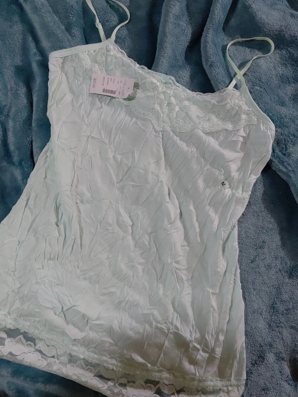 Maurices Light Mint Lace-Trim Chemise